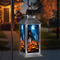 Lanterna solar de Halloween Pawatee Ghost Bat Pumpkin Outdoor Lanterna solar de Halloween Pawatee Ghost Bat Pumpkin Outdoor