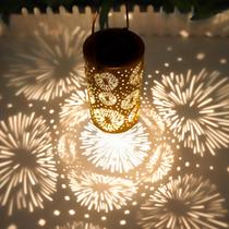 Lanterna solar DIBIEECN Fireworks Metal Outdoor Impermeável 18x10cm