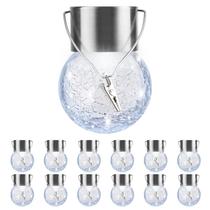 Lanterna solar externa PARTPHONER, pacote com 12 unidades, impermeável, branca fria