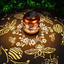 Lanterna solar HEGUD Bee Pattern, jardim impermeável ao ar livre