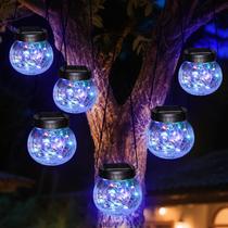 Lanterna solar kolpop, pacote com 6 unidades, LED de vidro crepitante à prova d'água Lanterna solar kolpop, pacote com 6 unidades, LED de vidro crepitante à prova d'água