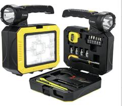 Lanterna Solar Led Com Caixa De Ferramenta Recarregável Usb