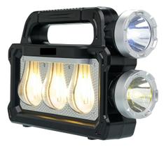 Lanterna Solar Led Dupla 3 Lâmpadas Recarregável Usb