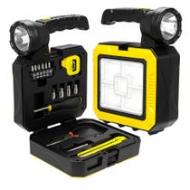 Lanterna Solar LED Recarregável Power Bank Com Kit Ferramentas Para Camping Pesca Trilha Emergência Lanterna Solar LED Recarregável Power Bank Com Kit Ferramentas Para Camping Pesca Trilha Emergência