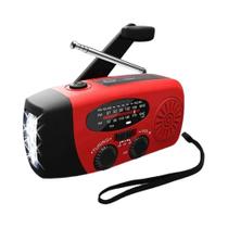 Lanterna Solar Multifuncional Com Manivela E LED Para Camping, Rádio AM/FM, Bateria 2000mAh E Lanterna Solar Multifuncional Com Manivela E LED Para Camping, Rádio AM/FM, Bateria 2000mAh E