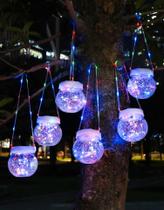 Lanterna solar PARTPHONER impermeável, pacote com 6 unidades para o Natal
