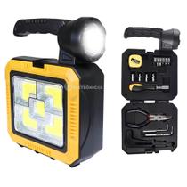 Lanterna Solar Portátil com Kit de Ferramentas e Carregador USB Ideal para Emergências BOM4503