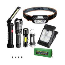 Lanterna Solar Recarregável De Alta Potência À Prova d'Água, Combo De Luz De Trabalho Para Camping,