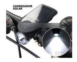 Lanterna Solar Recarregável Para Bicicleta À Prova D'água