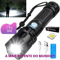 Lanterna Super Potente T9 P50 Tática Mais Forte Do Mundo Potente Sitio Fazenda Acampamento Camping Segurança