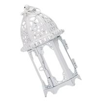 Lanterna suspensa de cristal de vento de ferro e vidro