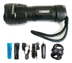 Lanterna T9 recarregavel + suporte para bicicleta Ultra Potente