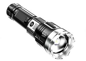 Lanterna Tática 30W LED Display mostrador de carga Recarregável Alcance 100 à 200 Metros led branco