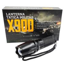 Lanterna Tática c/ Zoom + Bateria 6800mAh + Sinalizador