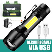 Lanterna Tática de Mão Longo Alcance Recarregável USB - Luatek