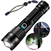 Lanterna tática Emergência Super laser Hiper zoom potente recarregável multifunção