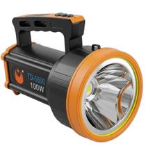 Lanterna Tática Holofote 100W LED Portátil Profissional Alcance 2KM Albatroz Caça Pesca Camping