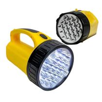 Lanterna Tática Holofote de mão 19 LED com alça Recarregavel e Mini Lanterna Luz negra