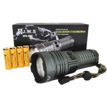 Lanterna Tática JWS LED V8 Ultra Potente Alta Intensidade Zoom Ajustável Profissional ws-666 Lanterna Tática JWS LED V8 Ultra Potente Alta Intensidade Zoom Ajustável Profissional ws-666