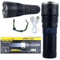 Lanterna Tática Laser Led Super Hiper Potente +2000 Metros de Distância Profissional Policial BM8516