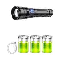 Lanterna Tática LED 800W 10000LM Com Bateria Embutida De 15000mAh, Holofote De Emergência Com