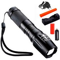 Lanterna Tática LED 9800W Zoom Alcance X2000 Sinalizador T9