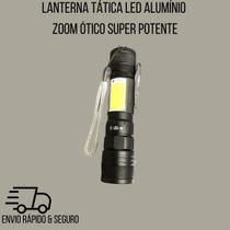 Lanterna Tática LED Alumínio Zoom Ótico Super Potente