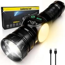 Lanterna Tática LED COB X7 Recarregável Zoom USB Imã Power Bank 9 Modos Resistente Água Camping Lanterna Tática LED COB X7 Recarregável Zoom USB Imã Power Bank 9 Modos Resistente Água Camping