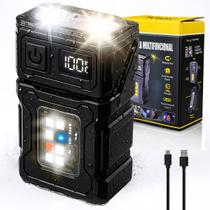 Lanterna Tática LED Compacta 4000 Lumens 7 Modos Potência Extrema Resistente Recarregável Com Imã Para Oficina Mecânica Bike Trilha Camping Noturna Lanterna Tática LED Compacta 4000 Lumens 7 Modos Potência Extrema Resistente Recarregável Com Imã Para Oficina Mecânica Bike Trilha Camping Noturna