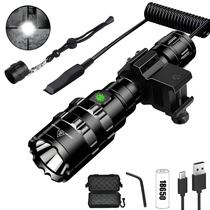 Lanterna Tática LED De Alto Lúmen 65000Lums USB Recarregável À Prova d'Água Para Caça E Exploração.