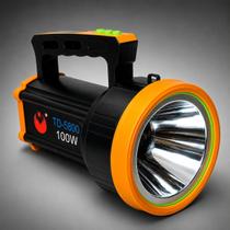 Lanterna Tática LED Recarregável 100W Alcance 2000m para Camping e Trilhas
