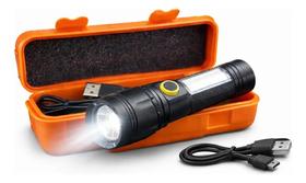 Lanterna Tatica Led Recarregavel 6 Modos De Luz