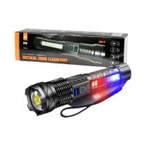 Lanterna Tática LED Recarregável De Alta Potência, Portátil Com Zoom Para Camping, Pesca E Lanterna Tática LED Recarregável De Alta Potência, Portátil Com Zoom Para Camping, Pesca E