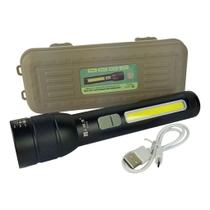 Lanterna Tática Led Recarregavel Farolete Potente Lanterninha Militar Sinalizadora Holofote Usb P50 WS-612