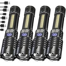 Lanterna Tática LED Recarregável NAKCNM 4 Unidades, 5 Modos Lanterna Tática LED Recarregável NAKCNM 4 Unidades, 5 Modos