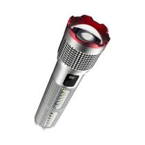 Lanterna Tática LED Recarregável Portátil Com Zoom Para Acampamento, Pesca E Emergências