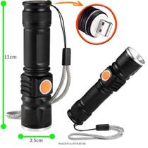 Lanterna Tática Led Recarregável USB Profissional