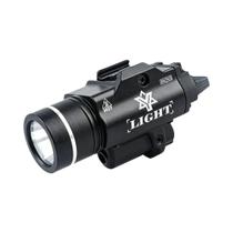 Lanterna Tática LED TR-8 Recarregável USB com Liberação Rápida para Pistola G17 e Trilho de 20mm