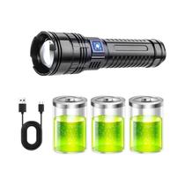 Lanterna Tática LED Ultra Brilhante De 1500W Com Bateria Integrada, Holofote De Emergência Com