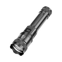 Lanterna Tática LED Ultra Brilhante Recarregável Em Liga De Alumínio Com Clipe, Lâmpada Portátil