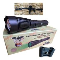 Lanterna Tática LED Verde JYX Super Forte Longo Alcance Zoom Ajustável Alta Intensidade Recarregável Suporte Univejy520L