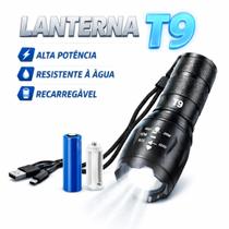 Lanterna Tática Militar Luz Led Ultra Potente Mais Forte Usb Regarregavel Potente Zoom Telescópico