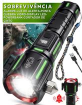 Lanterna Tática Militar P70 Com Sirene E Quebra Vidro