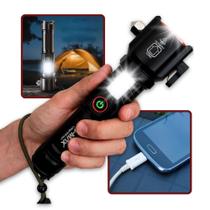 Lanterna Tática Militar Sabre de Luz Led Recarregável Multifuncional Quebra Vidro - B-max Lanterna Tática Militar Sabre de Luz Led Recarregável Multifuncional Quebra Vidro - B-max