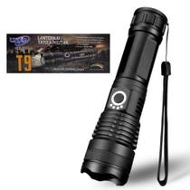Lanterna Tática Militar T9 Recarregável Ultra Potente Zoom Acampamento Camping Sítio Fazenda Led Super Forte Profissional Lanterna Tática Militar T9 Recarregável Ultra Potente Zoom Acampamento Camping Sítio Fazenda Led Super Forte Profissional