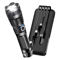 Lanterna tática Militar Zoom 200X Ajustável 10K Carregador portátil Powerbank K9 1000mAh Kit emergência