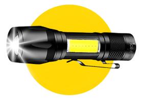 Lanterna Tática Mini LED USB V8 Recarregável Resistente Água Explosão