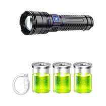 Lanterna Tática Poderosa De 10000LM 1000W Com Bateria Integrada, Holofote De Emergência 4km