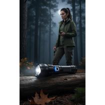 Lanterna Tática Potente LED Recarregável P50 Caça Sitio Pret