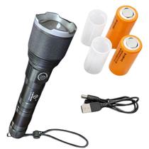 Lanterna Tática Recarregável 1KM 5 Modos c/ Zoom e Cordão KB